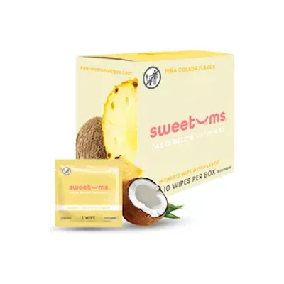sweetums pina colada flavoured wipes