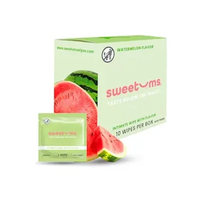 sweetums watermelon flavoured wipes
