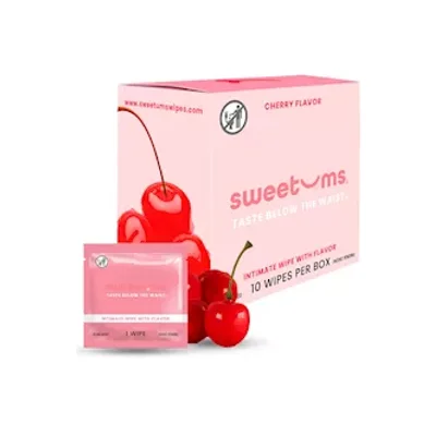 sweetums cherry flavoured wipes