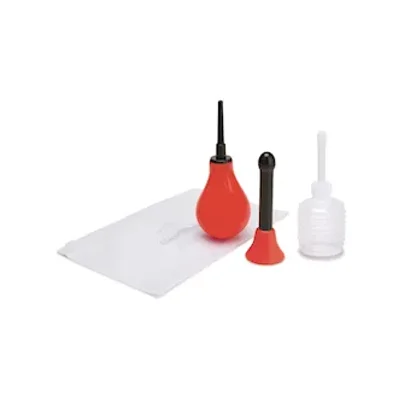 cleanscene 3pc 200ml douche set including bulb classic and flared base tip