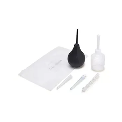 cleanscene 225ml 4pc anal douche set with flexible tip head