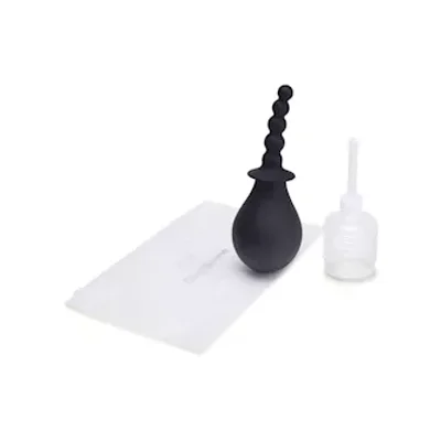 cleanscene 250ml soft squeeze beaded anal douche with faired base