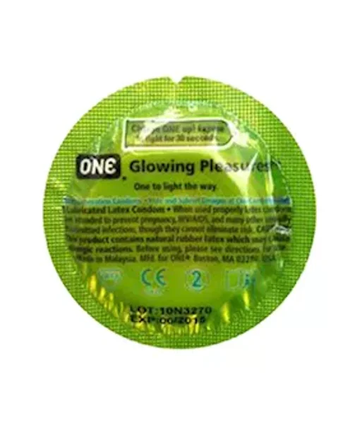 One Glowing Pleasures Condoms 3pk — image 2 of 2