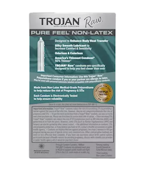 Trojan Raw Pure Feel Condoms 10pk — image 2 of 2