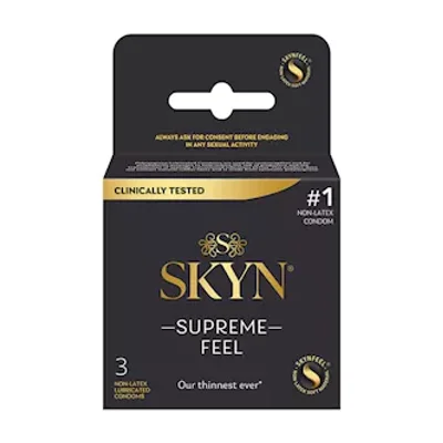 skyn supreme feel non latex condoms 3pk