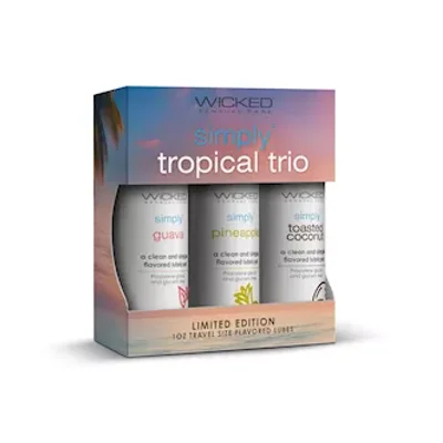 simply tropical trio flavoured lubricant 3 pack