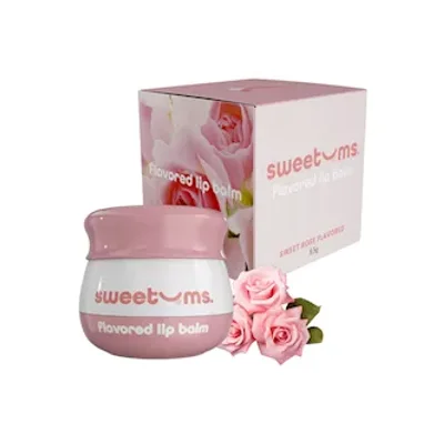 sweetums sweet rose flavoured lip balm