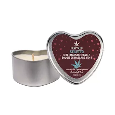 hemp seed 3 in 1 massage heart candle stiletto flowering sage wildflower honey creamy sandalwood