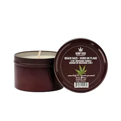 hemp seed 3 in 1 massage candle beach daze coconut pineapple scented