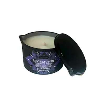 sex magnet blue lotus pheromone massage candle