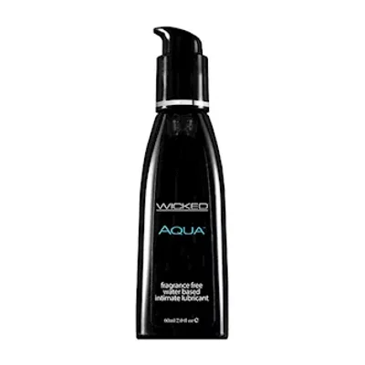 wicked aqua fragrance free waterbased lubricant 60 ml