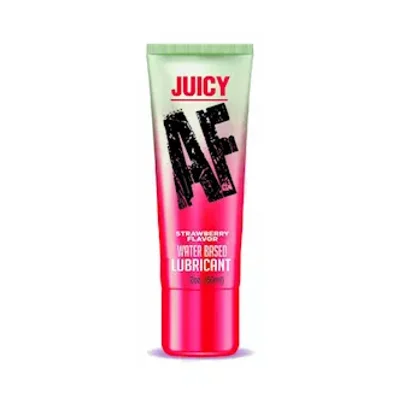 juicy af strawberry flavoured water based lubricant 60ml