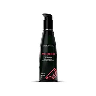 wicked aqua watermelon flavoured water based lubricant 120ml