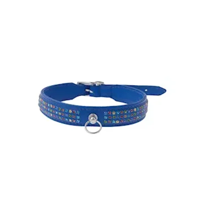 bound x blue collar with rainbow rhinestones