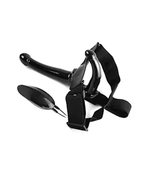 Black Magic Unisex Vibrating Strap-on Dildo — image 3 of 4