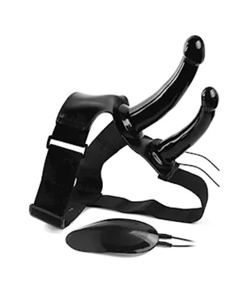Black Magic Unisex Vibrating Strap-on Dildo — image 2 of 4