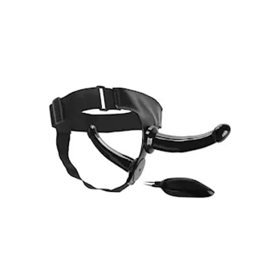 black magic unisex vibrating strap on dildo