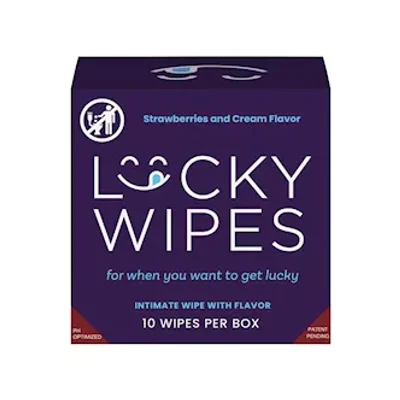 strawberries and cream flavoured lucky wipes for men