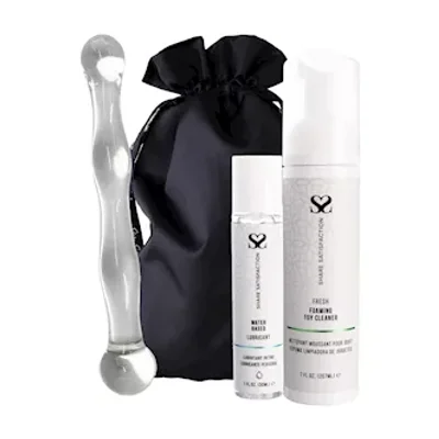 free lucent rippled glass massager essentials bundle