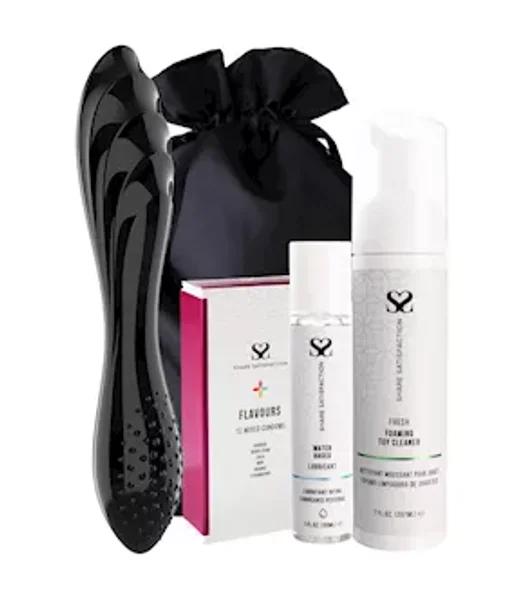 Satisfyer Dazzling Crystal 1 Glass Dildo - Essentials Bundle — image 2 of 4