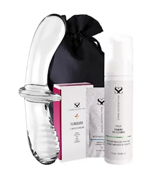 Free Satisfyer Double Crystal Glass Dildo - Essentials Bundle — image 4 of 4