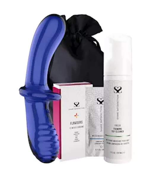 Free Satisfyer Double Crystal Glass Dildo - Essentials Bundle — image 3 of 4