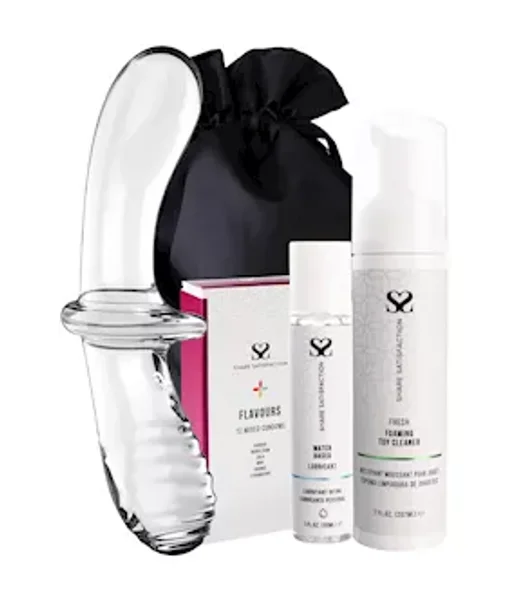 Free Satisfyer Double Crystal Glass Dildo - Essentials Bundle — image 2 of 4