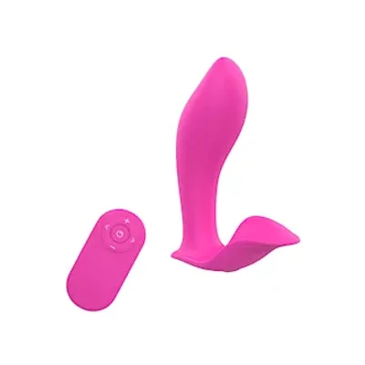 vibrating remote controlled angled plug