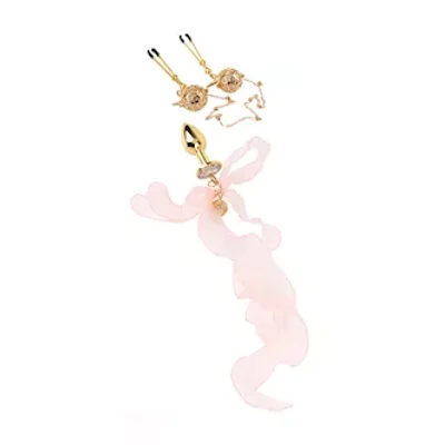 playful coquette nipple clamp and plug kit