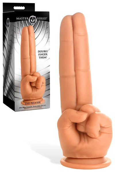 Master Series Double Finger 9.3" Suction Cup Dildo — image 5 of 8