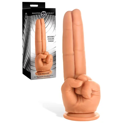master series double finger 93 suction cup dildo