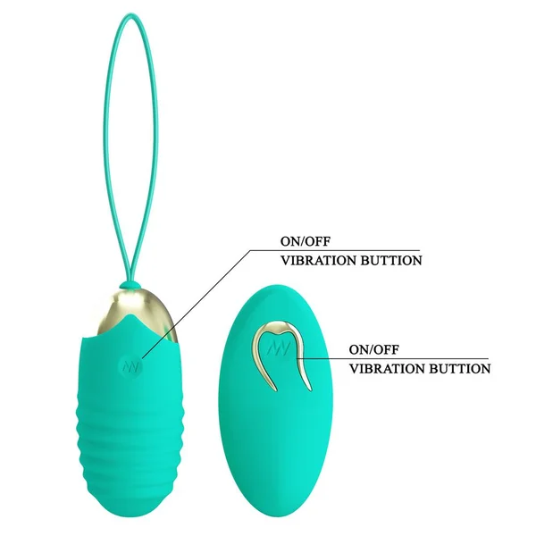 Party Up - Ian Vibrating Egg with Remote (Teal) — image 5 of 5