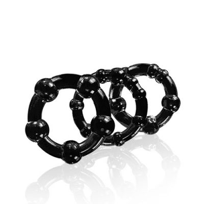 Beaded cock rings