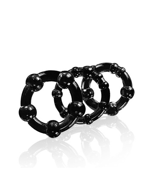 Beaded cock rings
