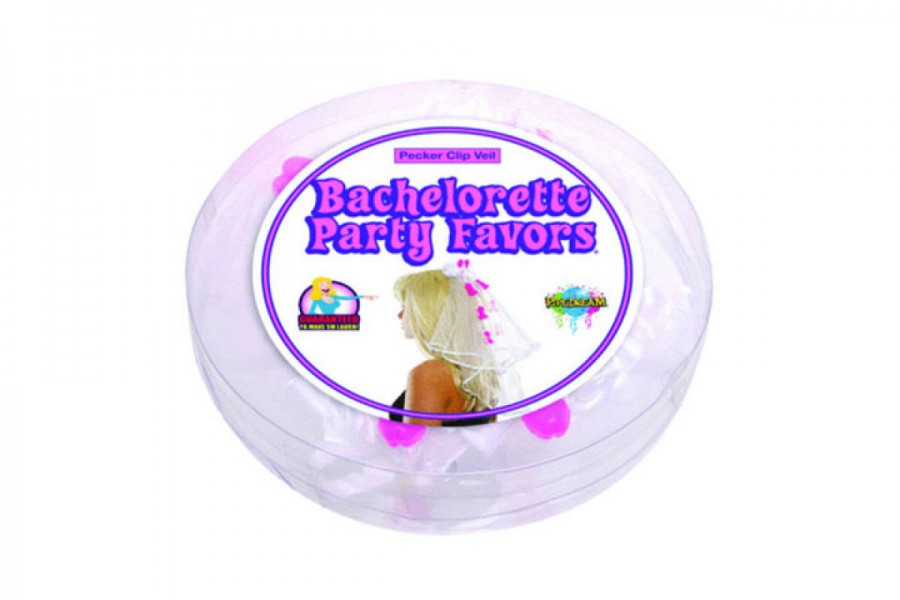 Bachelorette Party Pecker Clip Veil