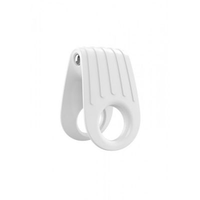 OVO B12 White Chrome Silicone Cock Ring
