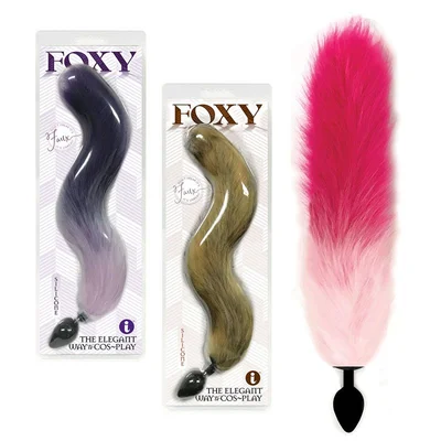foxy fox tail silicone butt plug