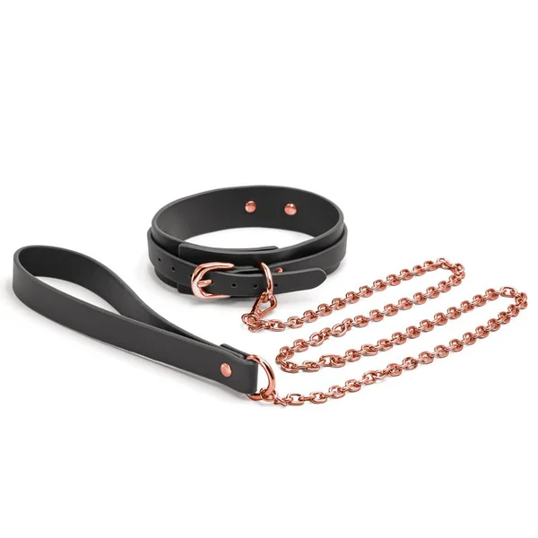 Bondage Couture - Collar & Leash (Black) — image 2 of 3