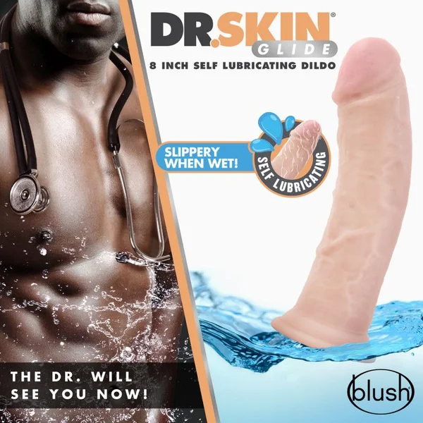 Dr. Skin - Glide 8 Inch Self Lubricating Dildo — image 2 of 5