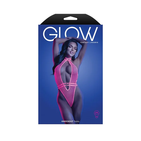 Glow - Knockout Plunge Halter Teddy — image 3 of 3