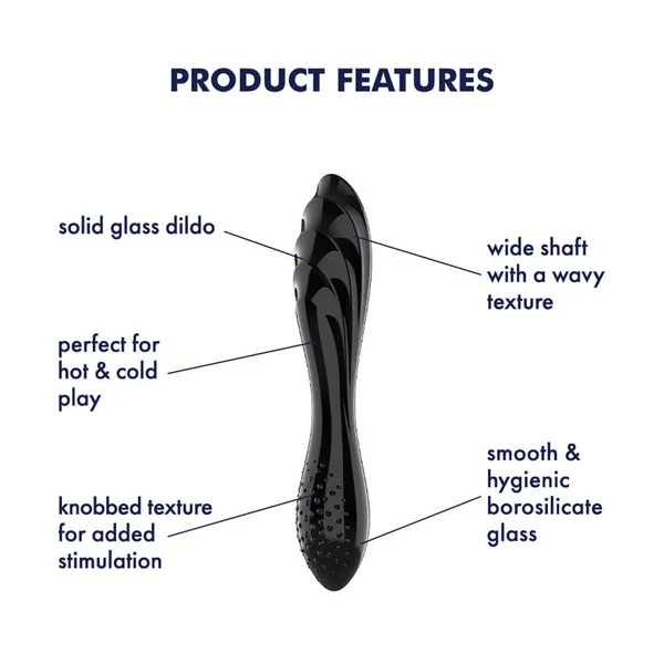 Satisfyer - Dazzling Crystal 1 Black Glass Dildo — image 3 of 5
