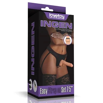 ingen easy strap on set 75 inch dong with balls