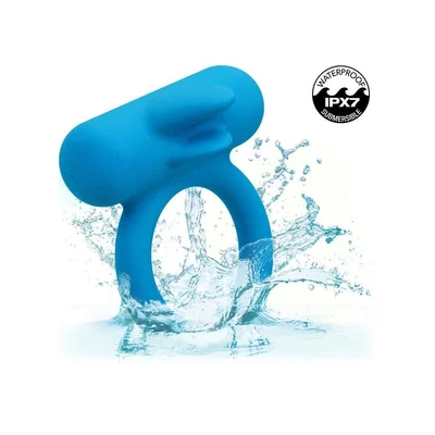 silicone rechargeable double trouble cock ring