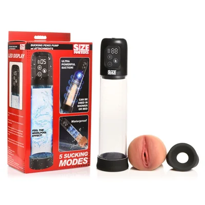 size matters sucking penis pump