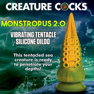 creature cocks monstropus 20 vibrating tentacled monster silicone dildo