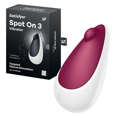 satisfyer spot on 3 lay on vibrator berry