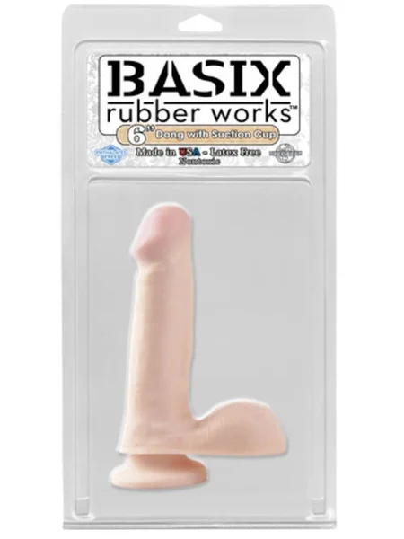 Basix 6 Inch Dong (Flesh) — image 2 of 2