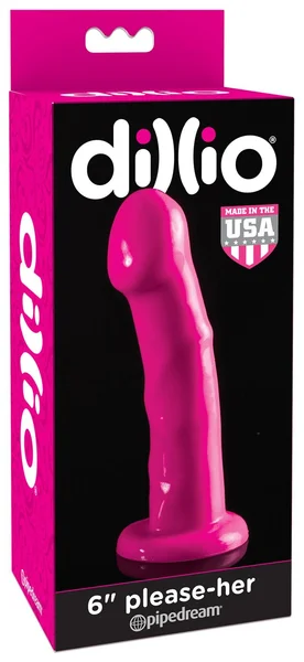 Dillio 6 Inch Please-Her Dildo (Pink) — image 4 of 4