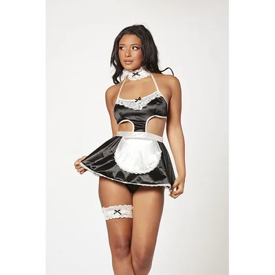 4 pc french maid costume set fits most