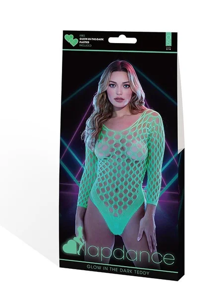 Lapdance - Glow In The Dark Large Fishnet Teddy (Fits Most) — image 2 of 4